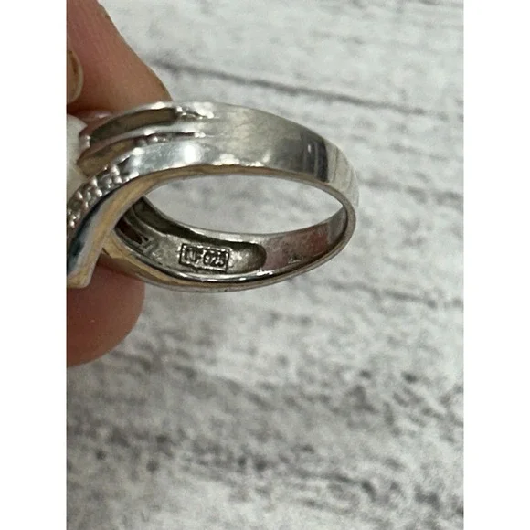 Sterling Silver 925 Pearl Cocktail‎ Ring Pave Accent Stones Split Shank Design 7 - Picture 8 of 9